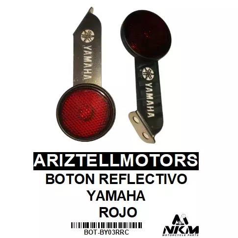 BOTON REFLECTIVO YAMAHA ROJO