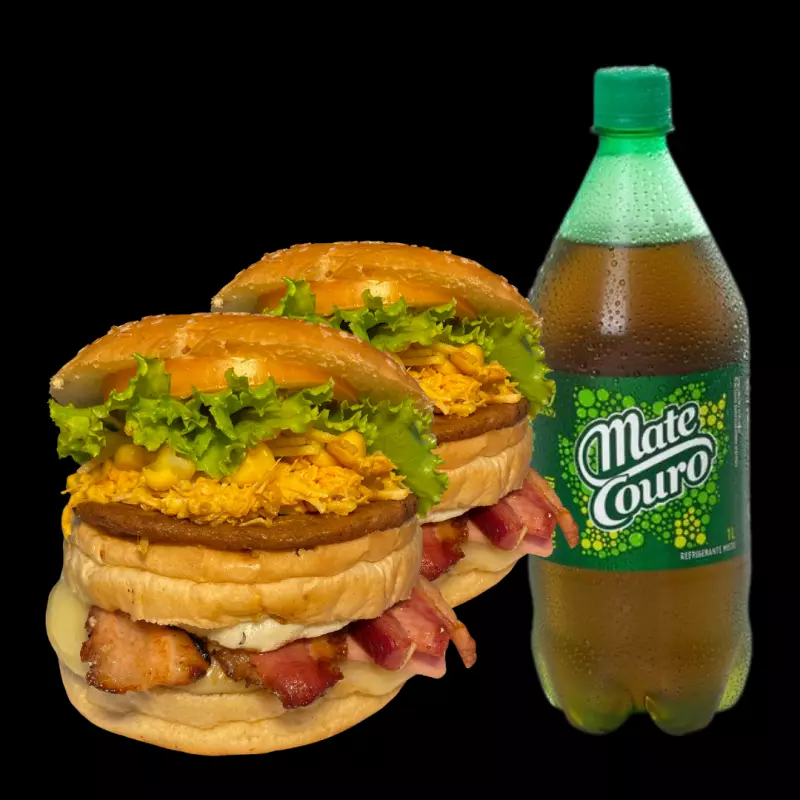 2 X-tudo + Refri Mate Couro 1L