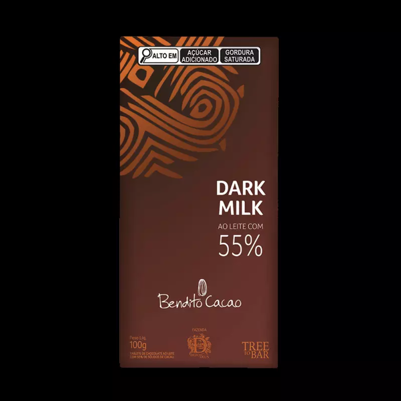 Tablete dark milk 55% cacau 100g