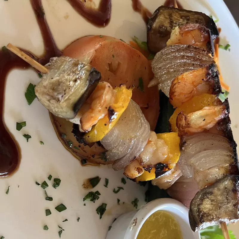 Brochetas de Camarones