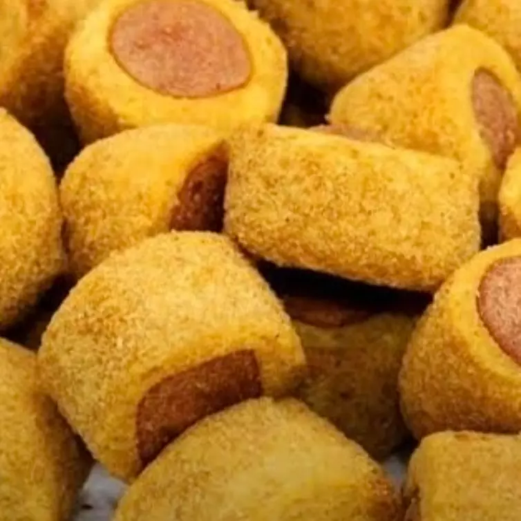 Porção de medalhão de salsicha