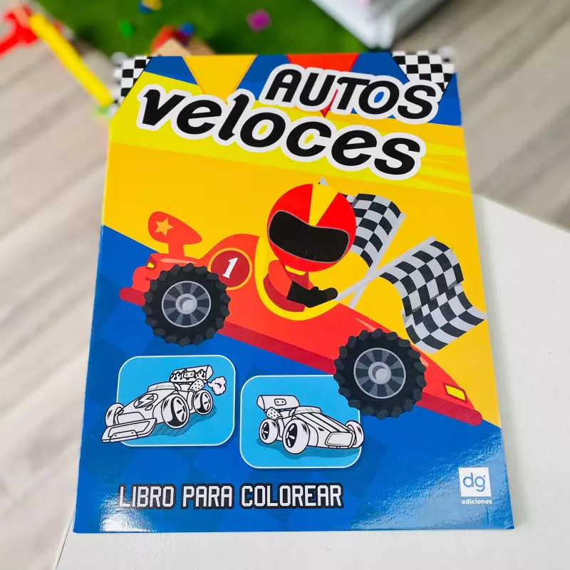 LIBRO PARA COLOREAR AUTOS VELOCES