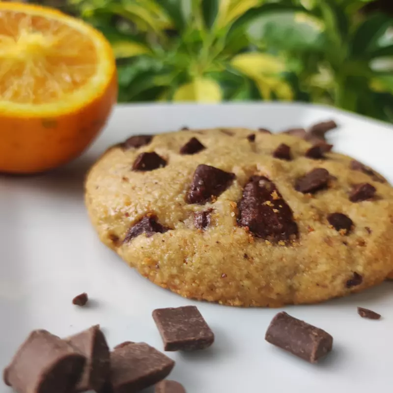 Cookie de laranja com chocolate