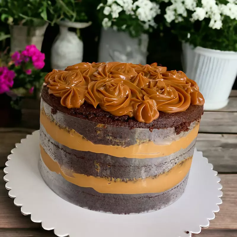 Bolo de chocolate com doce de leite
