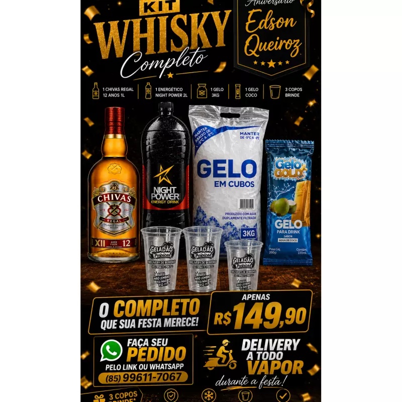 Kit Chivas Regal 12 anos completo