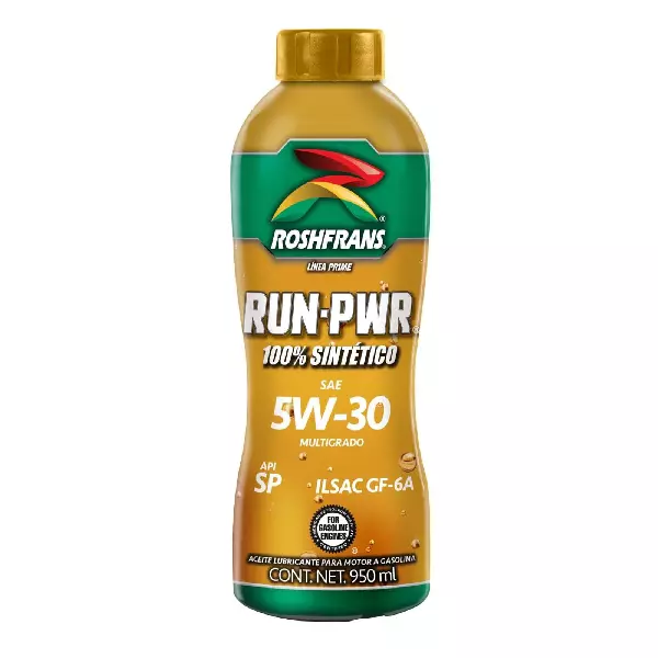 RUN-PWR 100% SAE 5w-30 de 950 ml.
