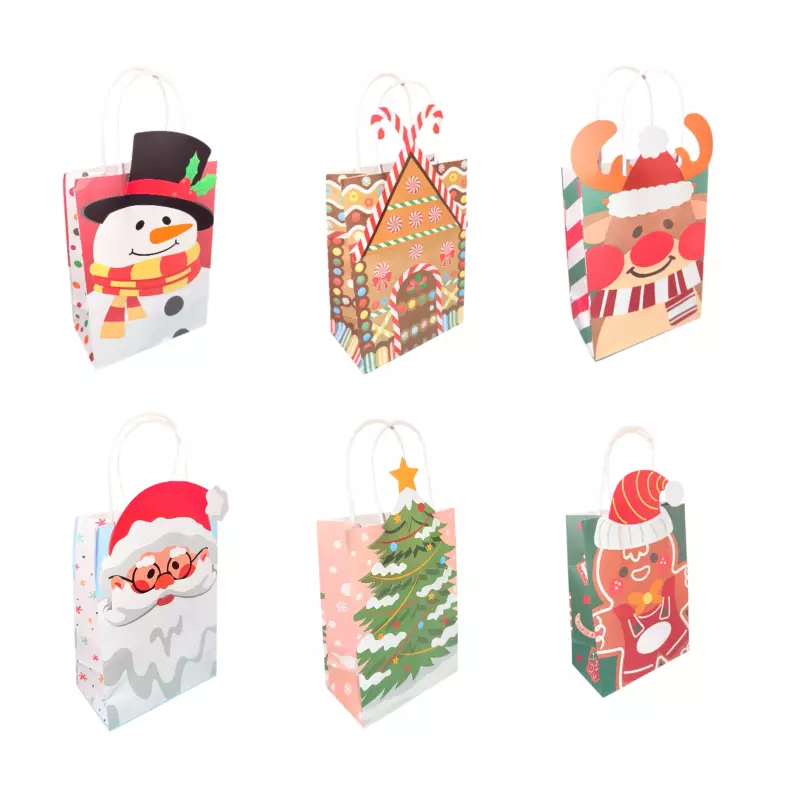 12 Bolsas Surtidas Navidad (21x15)