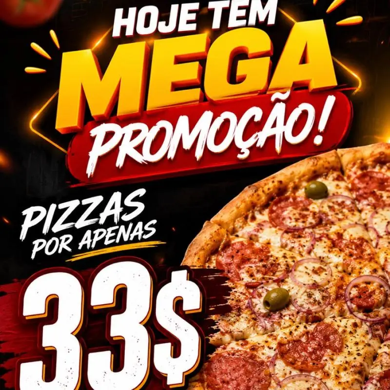 PIZZAS 1 SABOR POR 33$