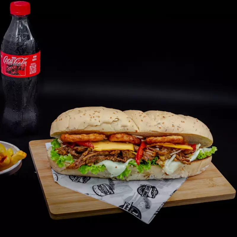 Sándwich super pulled pork