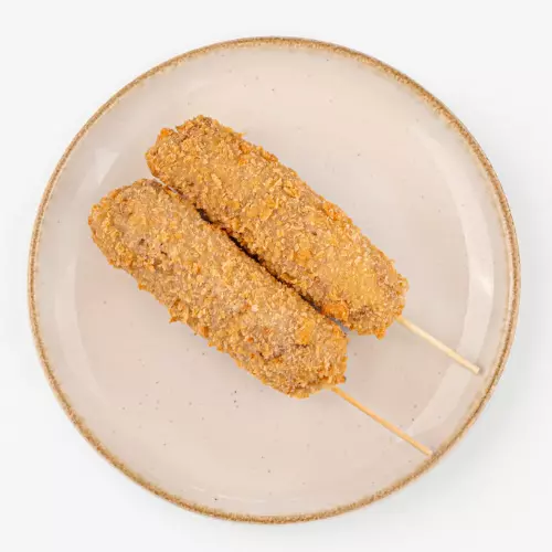 Brochettes saumon pane