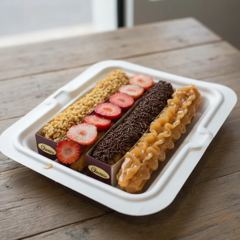 4 CHURROS RECHEADOS COM 2 RECHEIOS