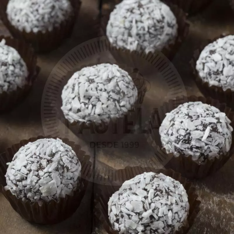 Trufas de chocolate con coco