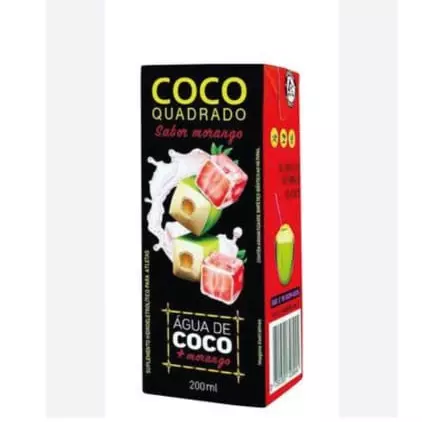 COCO QUADRADO/MORANGO 200 ML C/27