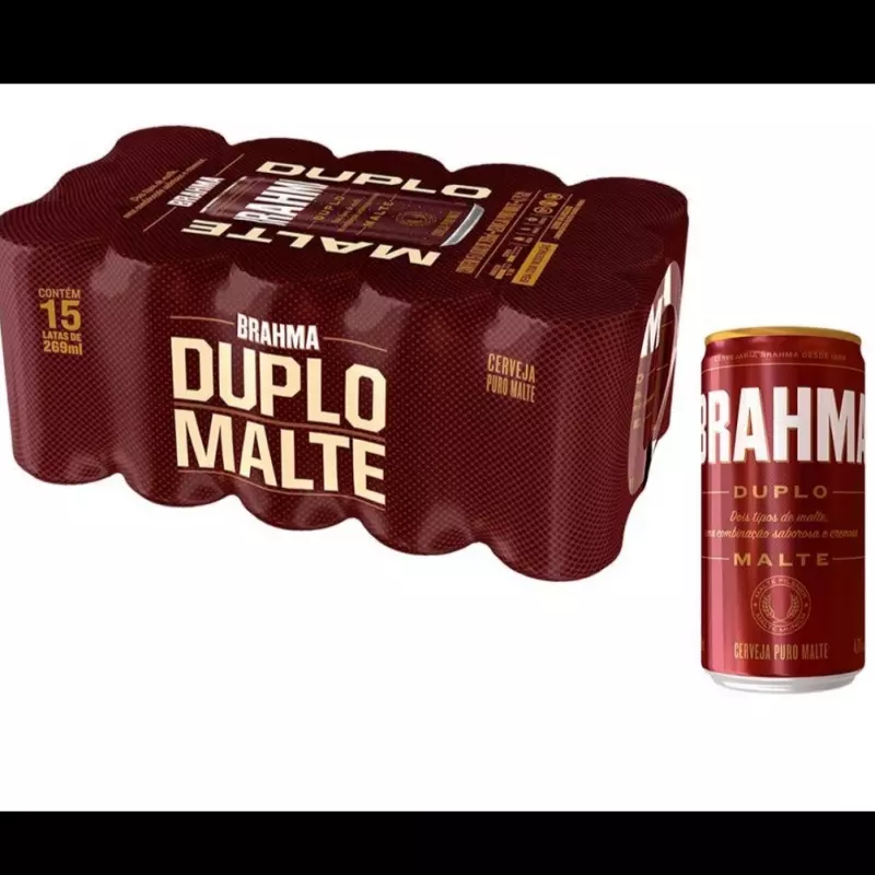 CERVEJA BRAHMA DUPLO MALTE CX C/15
