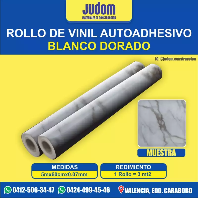 Rollos de vinil autoadhesivo  5 mt