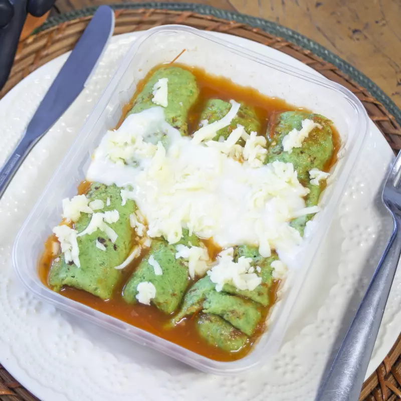 Panqueca Espinafre com Frango - 500g