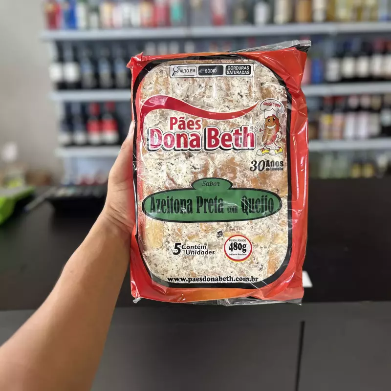 PAO DE ALHO DONA BETH AZEITONA PRETA