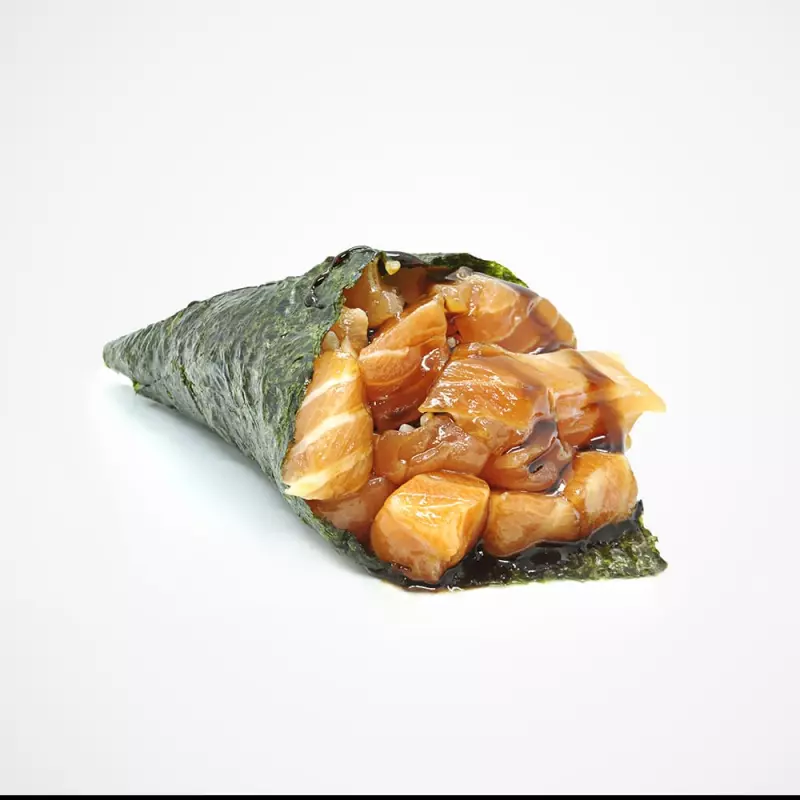Temaki salmão molho de ostra