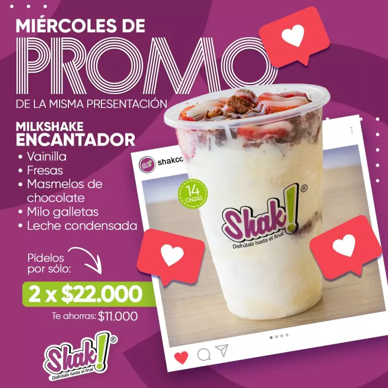 2x1 Milkshake Encantador
