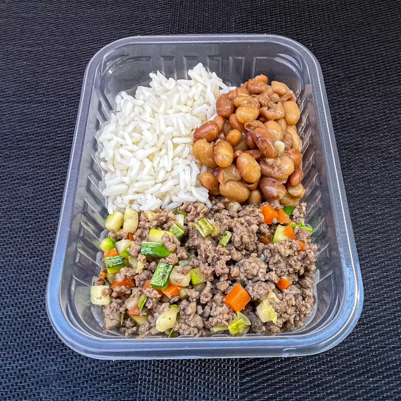 Carne moída com legumes