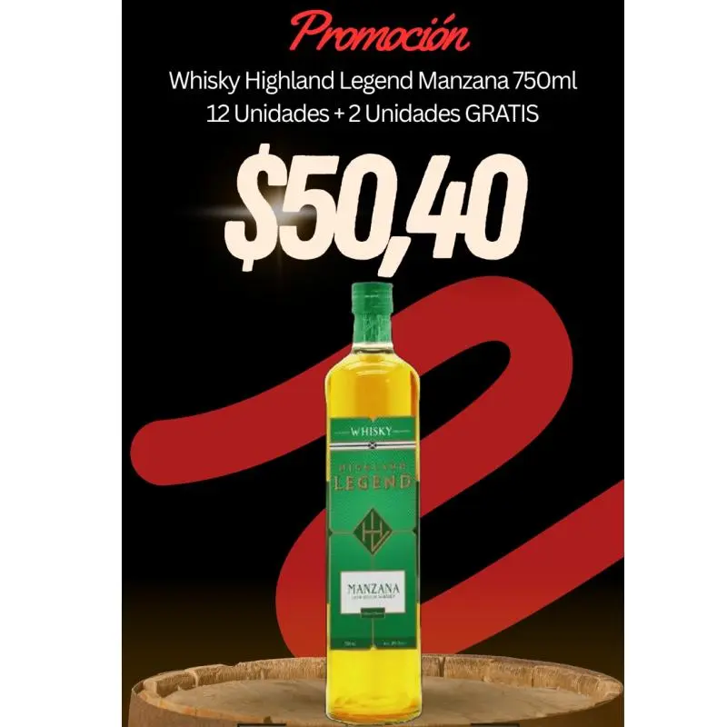 12+2 WHISKY HIGLAND MANZANA