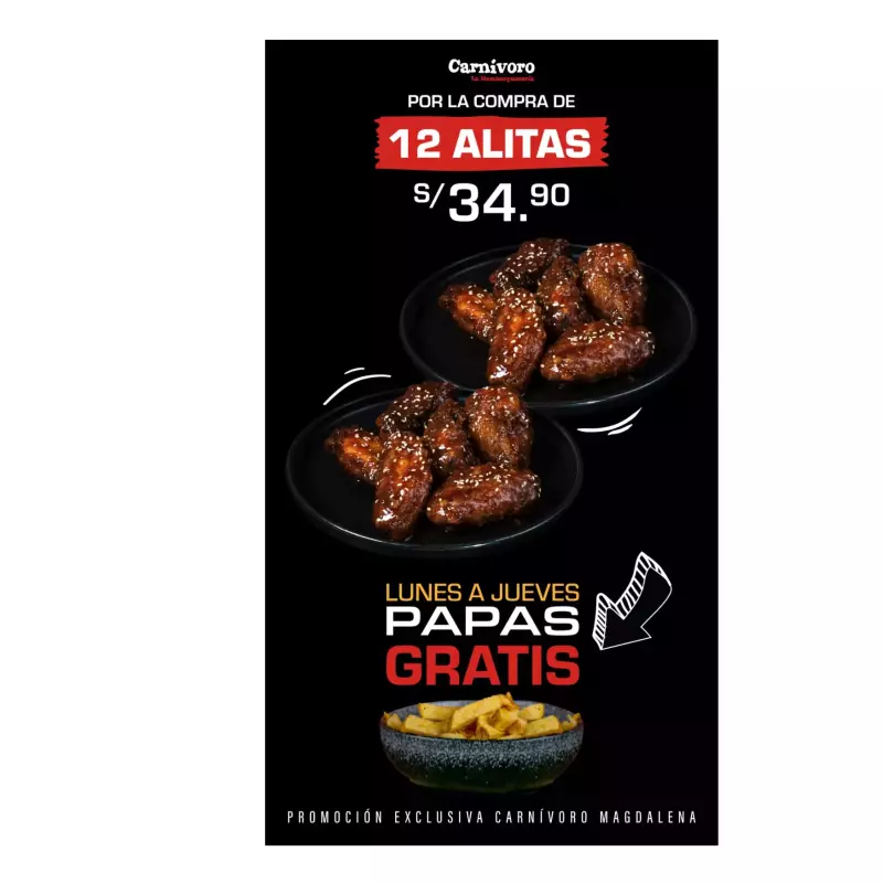 PROMO LUNES A JUEVES 12 ALAS