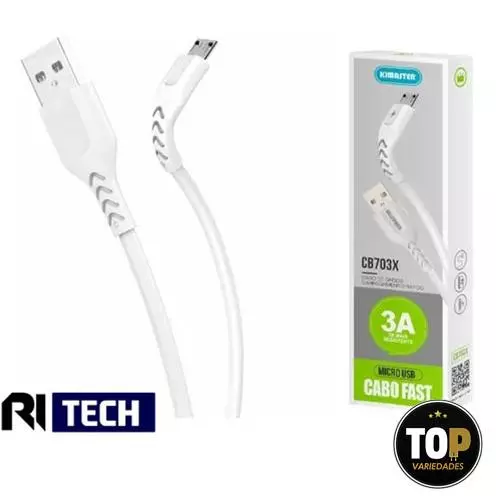 Cabo Micro Usb 3A Carregamento Rápido