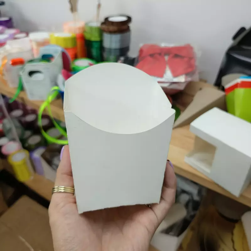 Porta Papa Frita Mediano Blanco