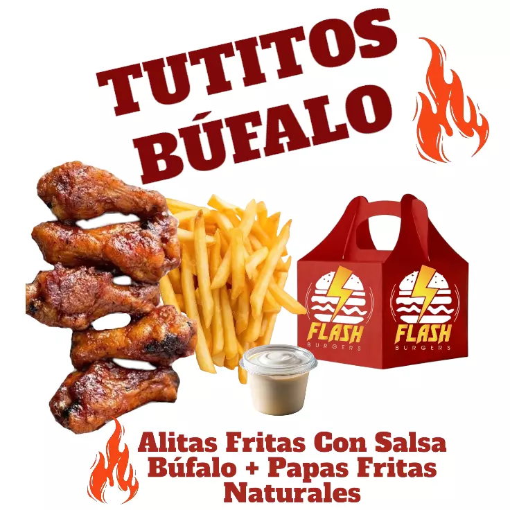 ALITAS FRITAS CON SALSA BÚFALO