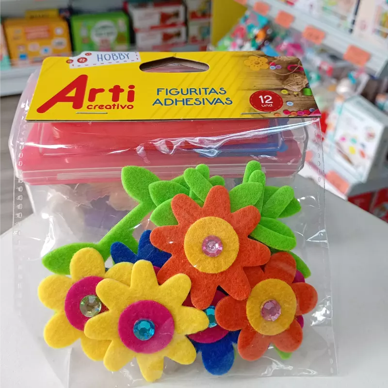 STICKERS FLORES X 12
