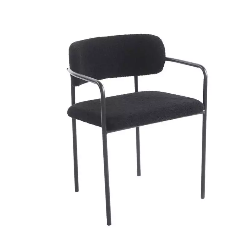 Silla Geneve tela boucle Negro