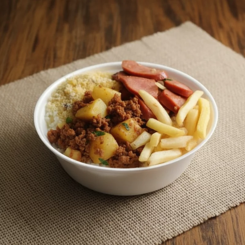 Carne moída com calabresa