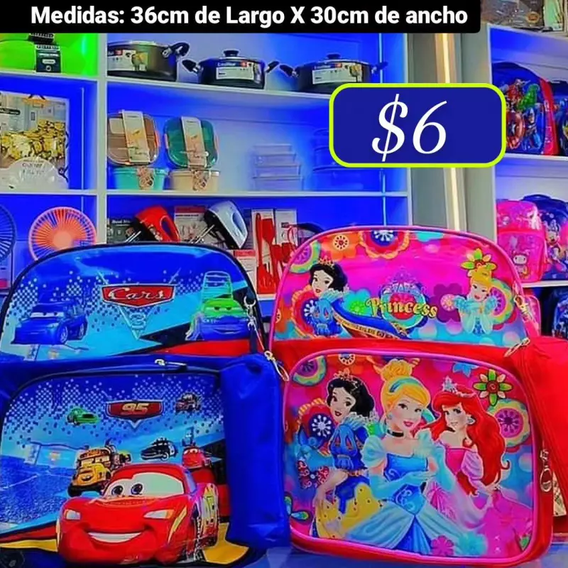 Bolsos escolares con cartuchera