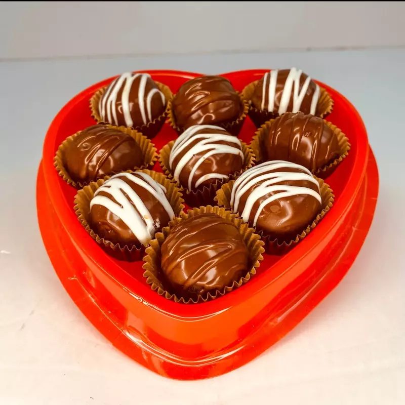 Trufas de coco y chocolate