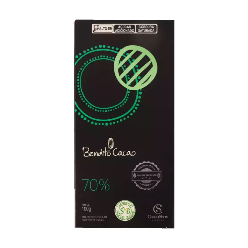 Tablete Bendito Cacao 70% Cacau 100g