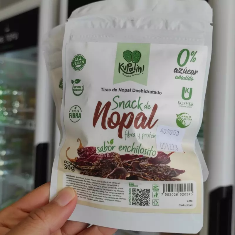 Tiras de nopal enchilada