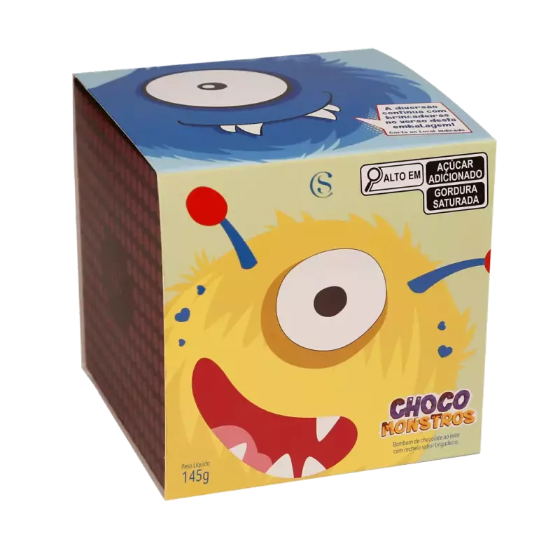 Caixa com Bombons Chocomonstros 145g