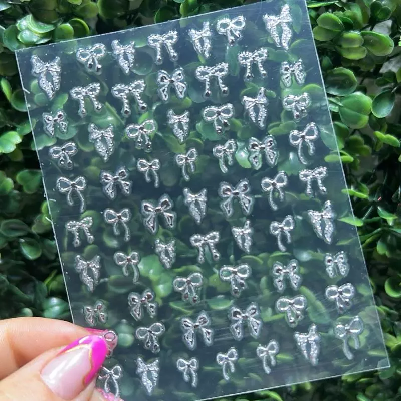 Adesivo Laço 5D Prata