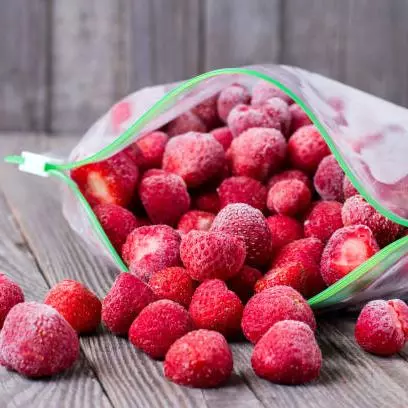 Morango congelado promoção relampago