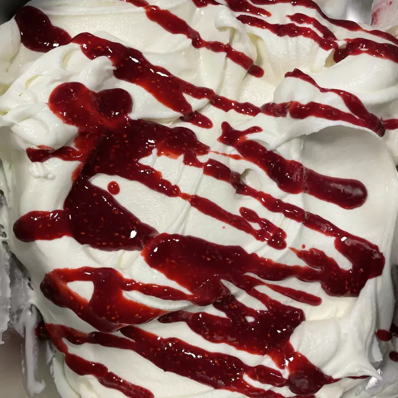 Chocolate Blanco + Salsa Frambuesas