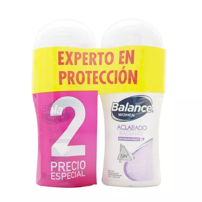 2 Desod Balance Roll On Aclarado muj