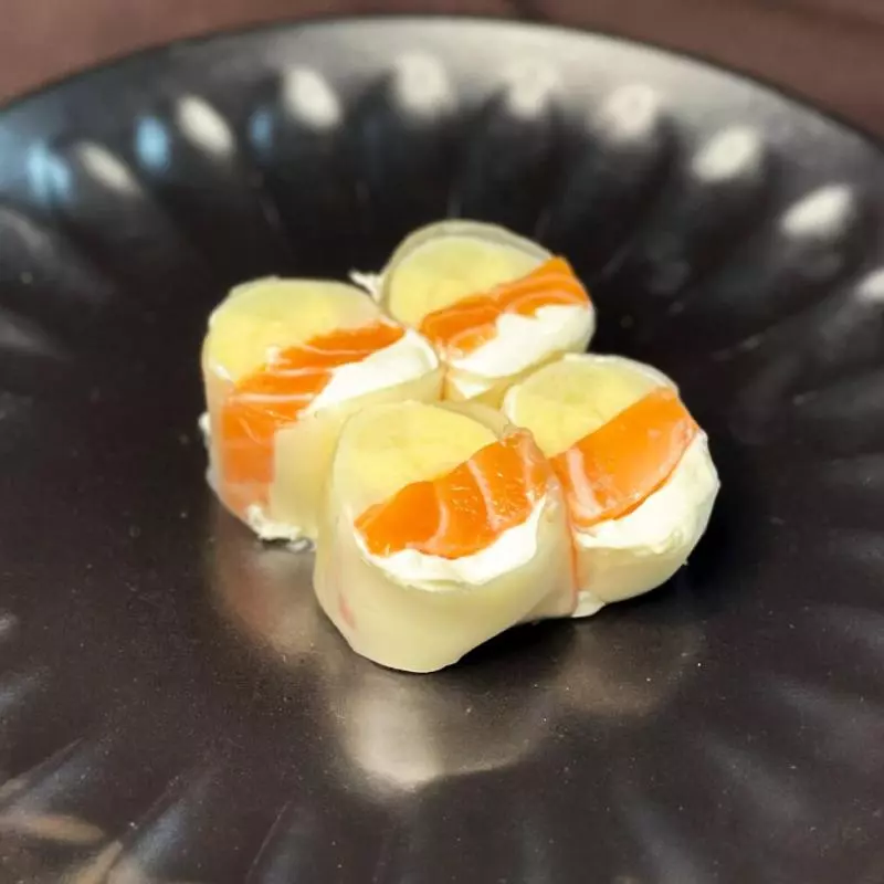 Folha de arroz com Palmito