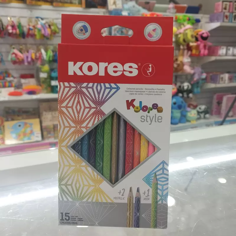 Lápices de colores 15 piezas kores