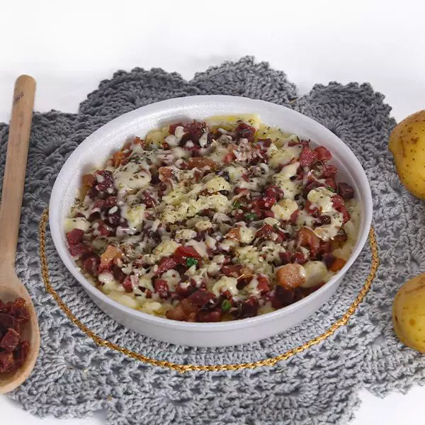 Bacon com Calabresa e Mussarela