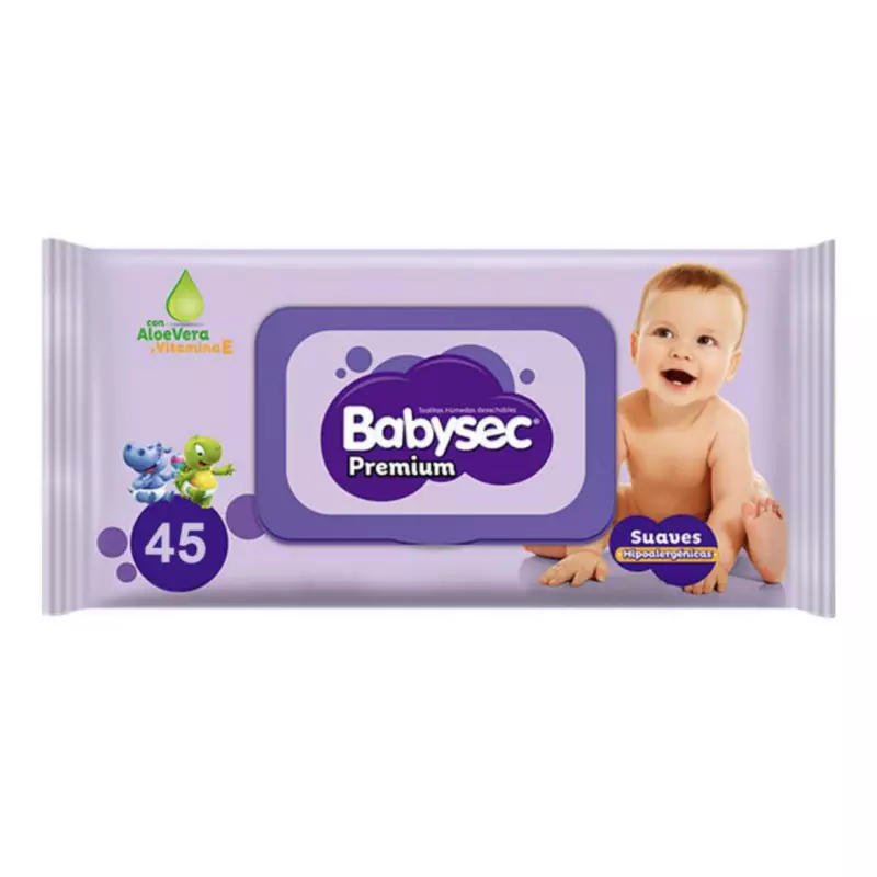 Toallas húmedas babysec 45 unidades