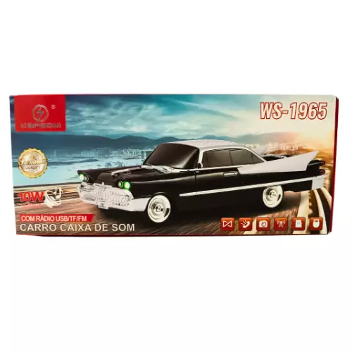 CARRO CAIXA DE SOM RETRÔ 10W WS-1965