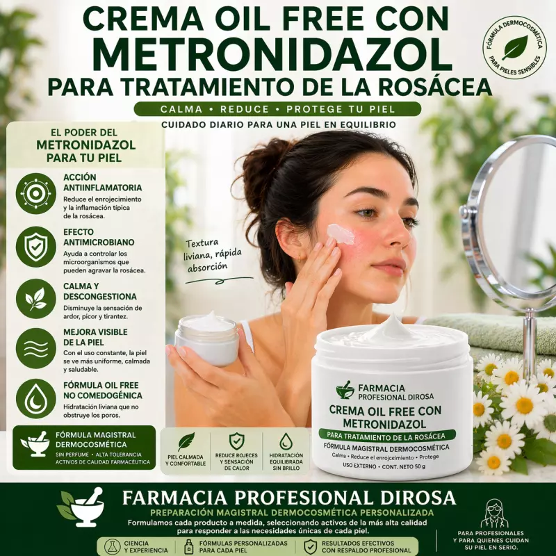 Crema oil free con Metronidazol 30 g