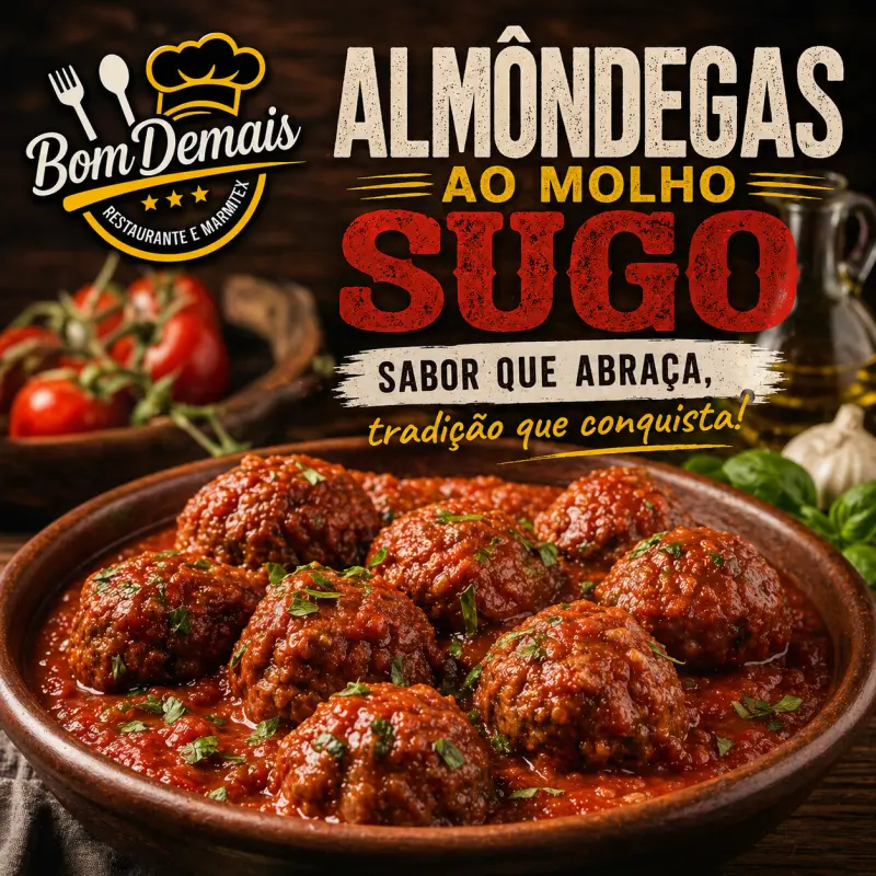 ALMÔNDEGAS AO MOLHO SUGO
