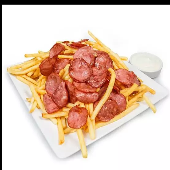 Batata  frita com calabresa