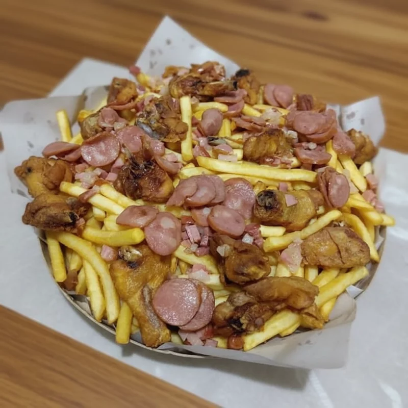 Batata Maluca com frango de 25 cm